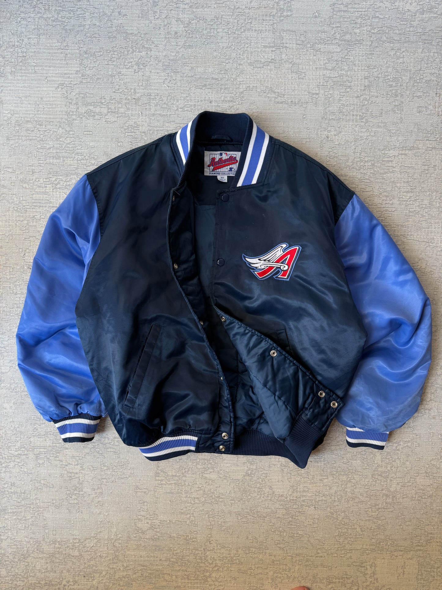 Vintage Anaheim Angels Satin Varsity Jacket – Authentic Diamond Collection (M)