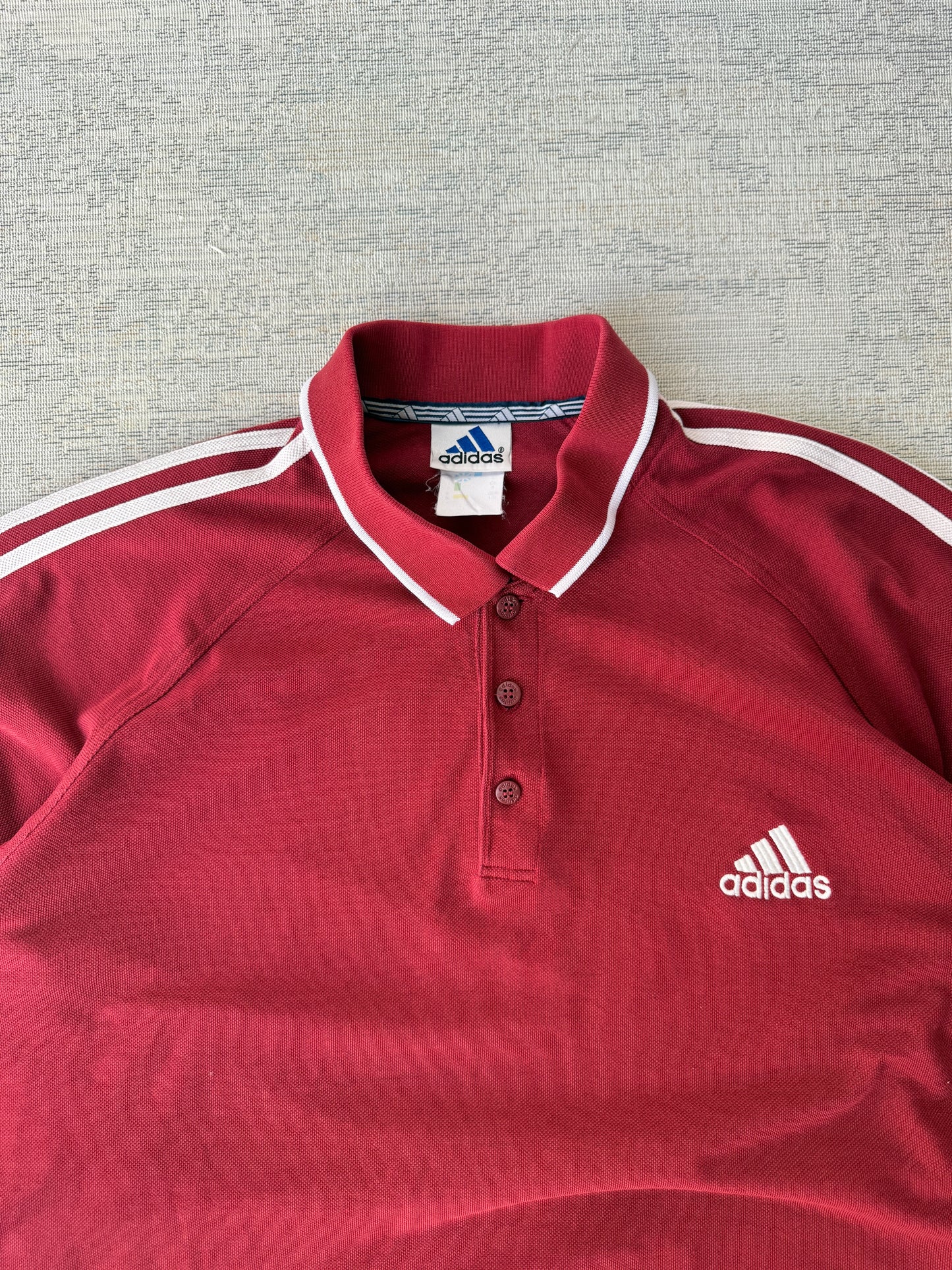 Adidas Vintage Burdungy Polo Tee (L)
