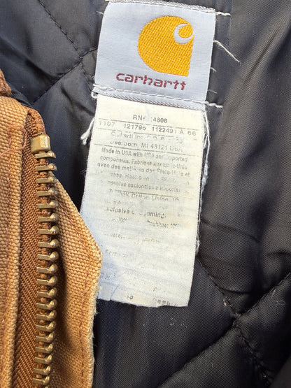 Vintage Carhartt Made in USA Quilted Chore Jacket – Carhartt Brown (XL)