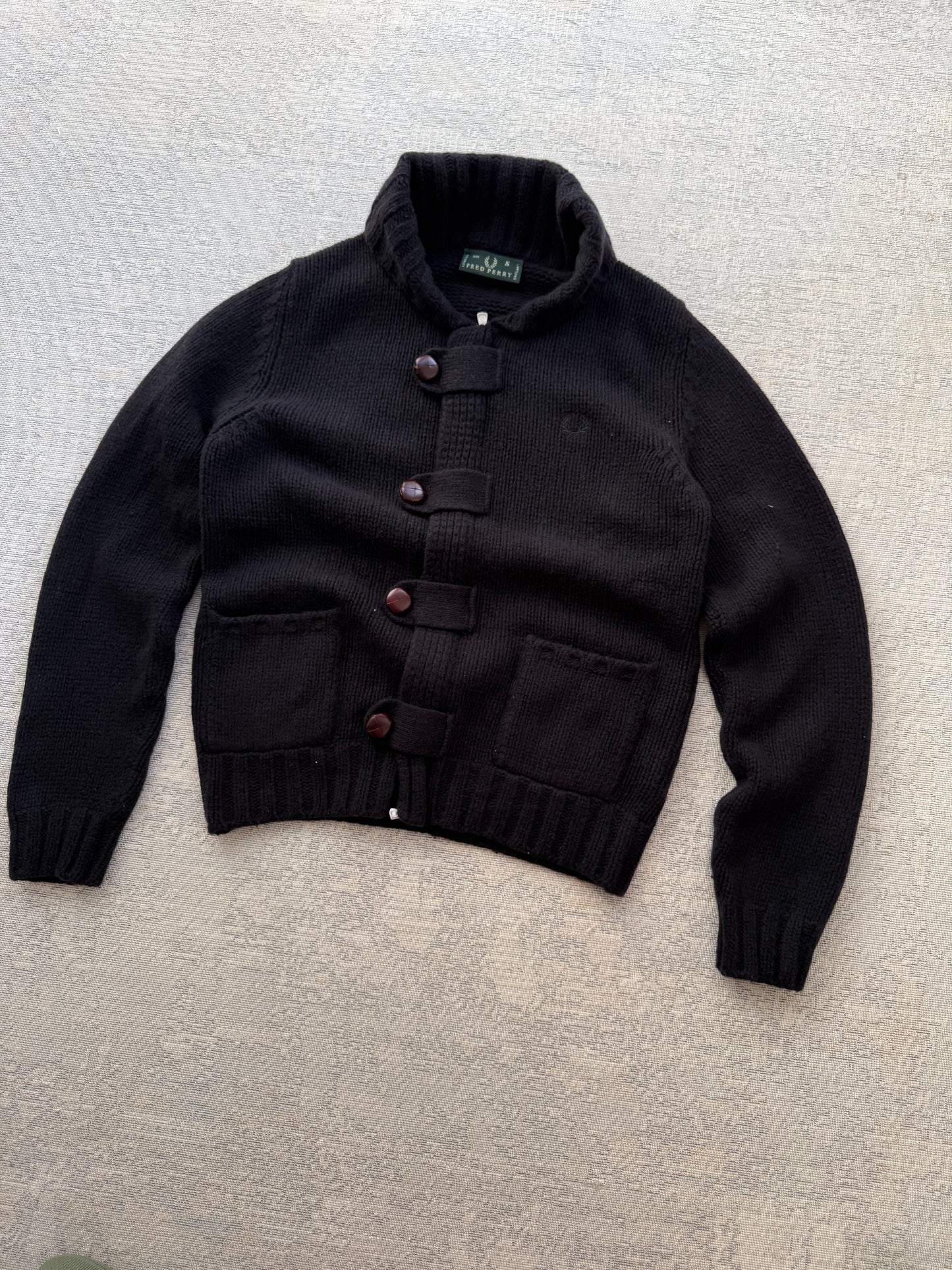 Fred Perry Vintage Wool Knit Cardigan (S)