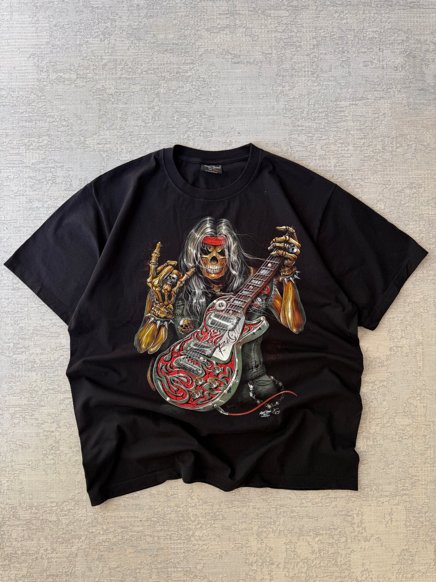 Skull Rock Guitar Metal Tee (XXL)