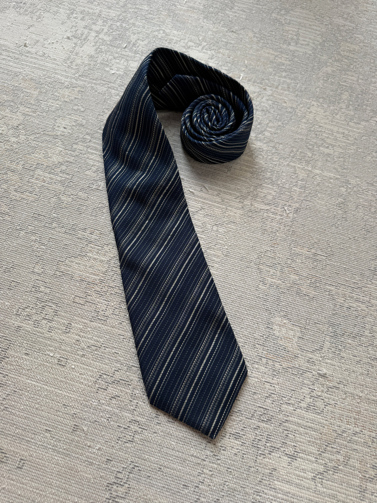 Canali Made in Italy Striped Silk Tie