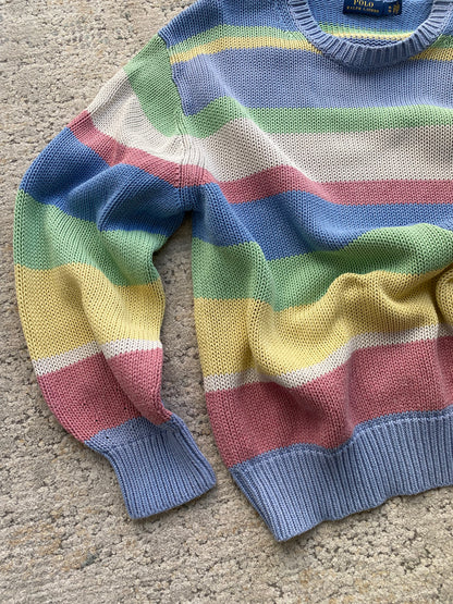 The Rainbow Ralph Lauren Striped Long-Sleeve Sweater
 (M)