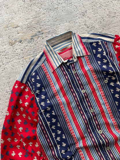 Toc-Tdc Vintage Patchwork Ls Shirt (L)