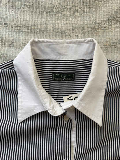 Fred Perry Striped Long Sleeve Slim Shirt (L)