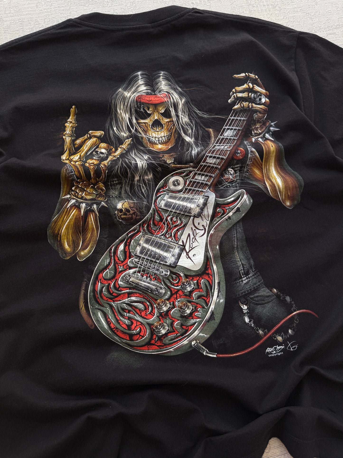 Skull Rock Guitar Metal Tee (XXL)