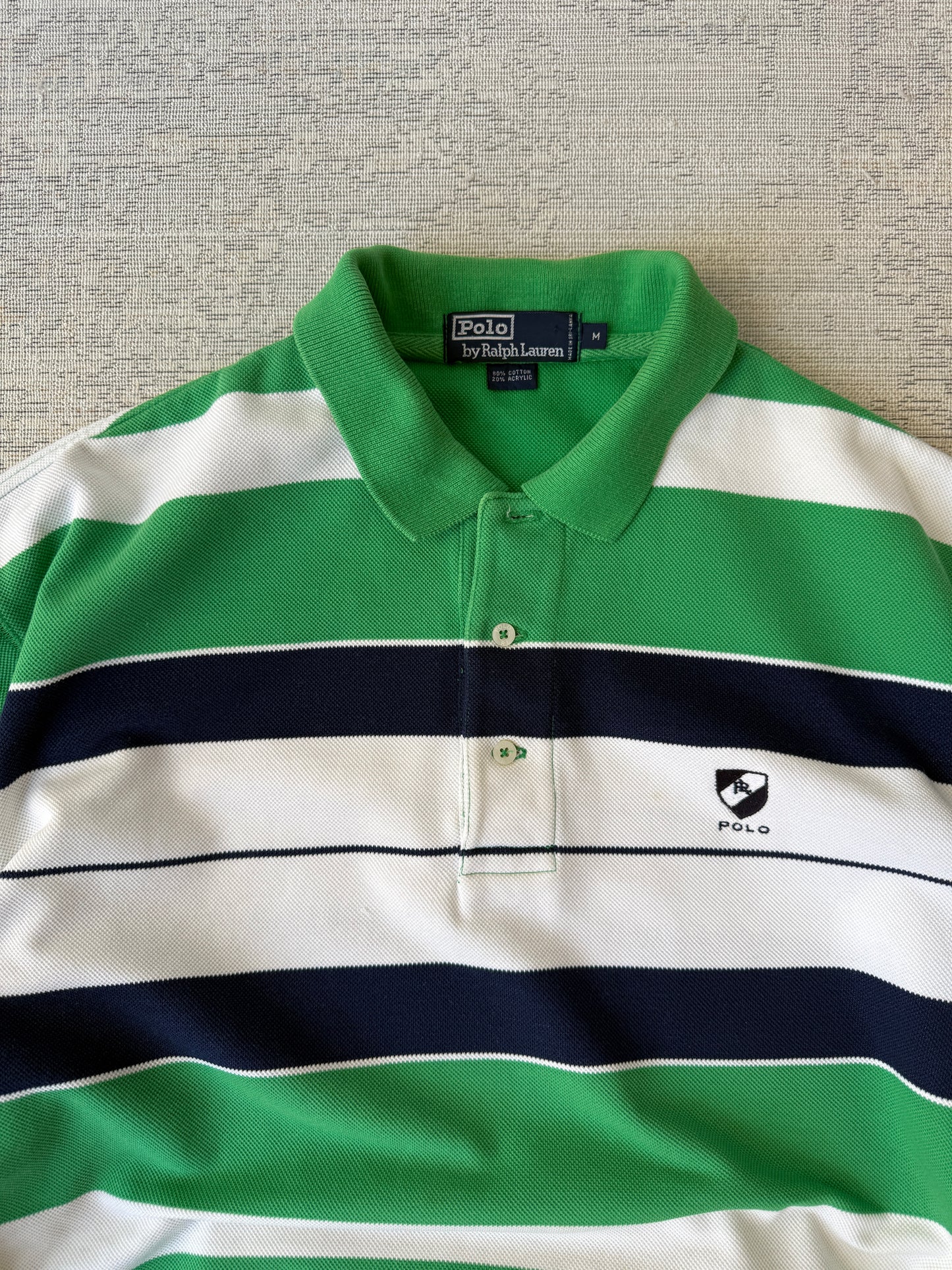 Ralph Lauren Stripe Longsleeve Polo (M)
