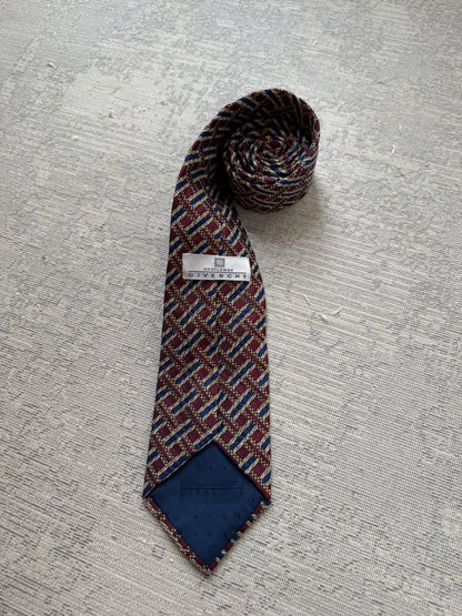 Vintage Givenchy Gentleman Geometric Silk Ti