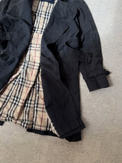 Burberry Vintage Classic Trench Coat – Nova Check Lining (Made in England)-(Women’s M)