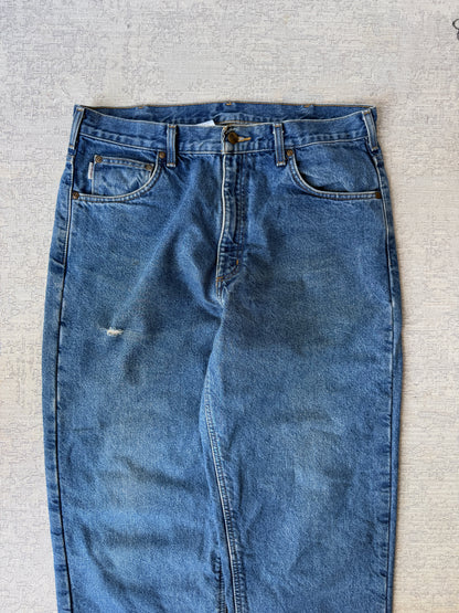 Carhartt B172 Flannel-Lined Relaxed Fit Jeans (W35 L34)