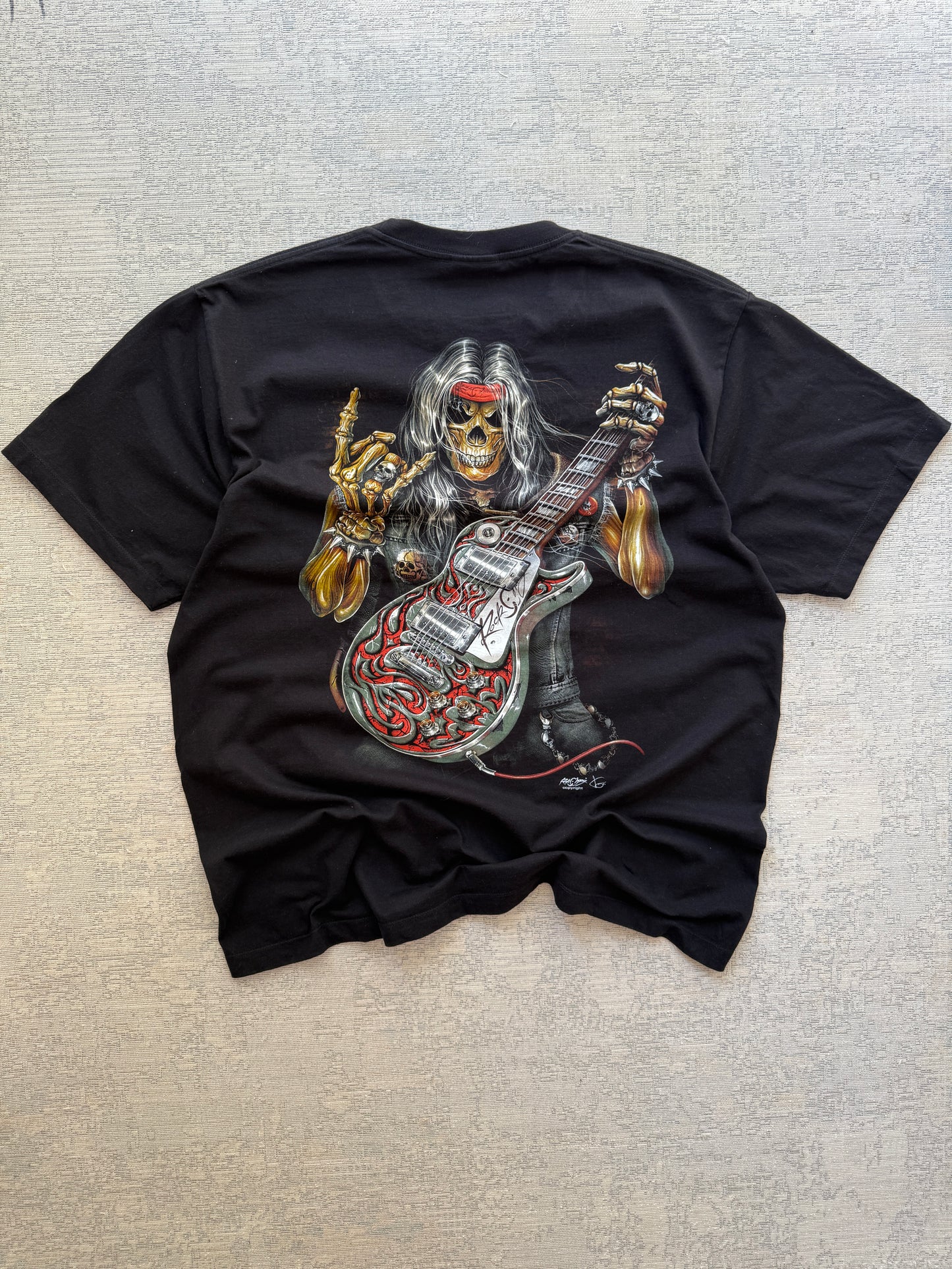 Skull Rock Guitar Metal Tee (XXL)