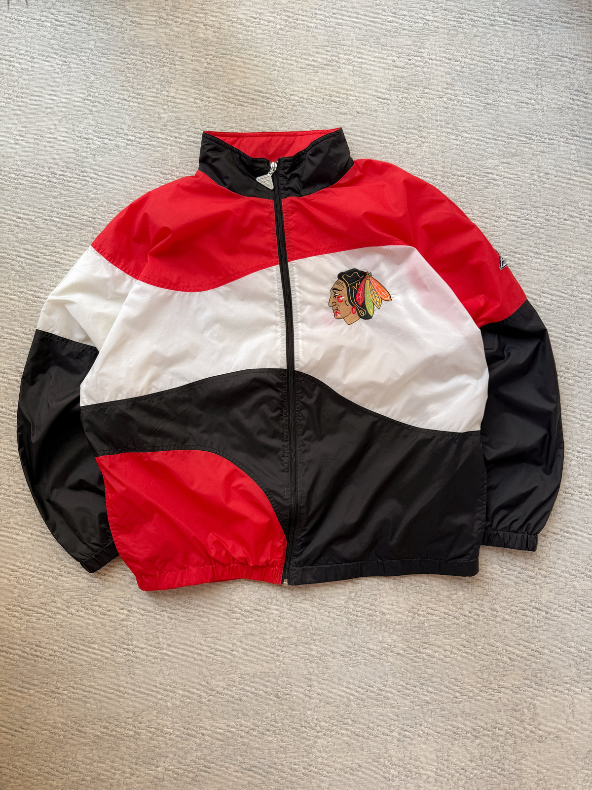 Vintage Chicago Blackhawks NHL Apex One Colorblock Jacket (XL)