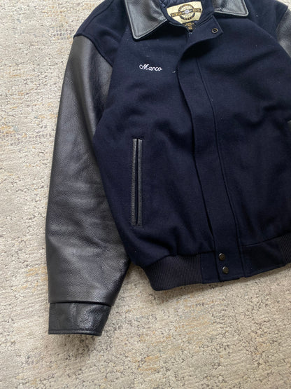 North End Leather Wool Varsity Jacket (L)