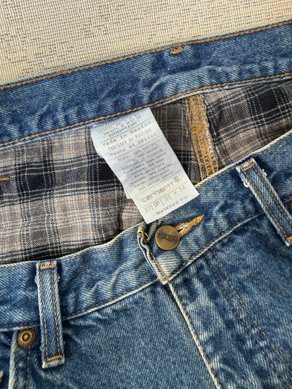 Carhartt B172 Flannel-Lined Relaxed Fit Jeans (W35 L34)