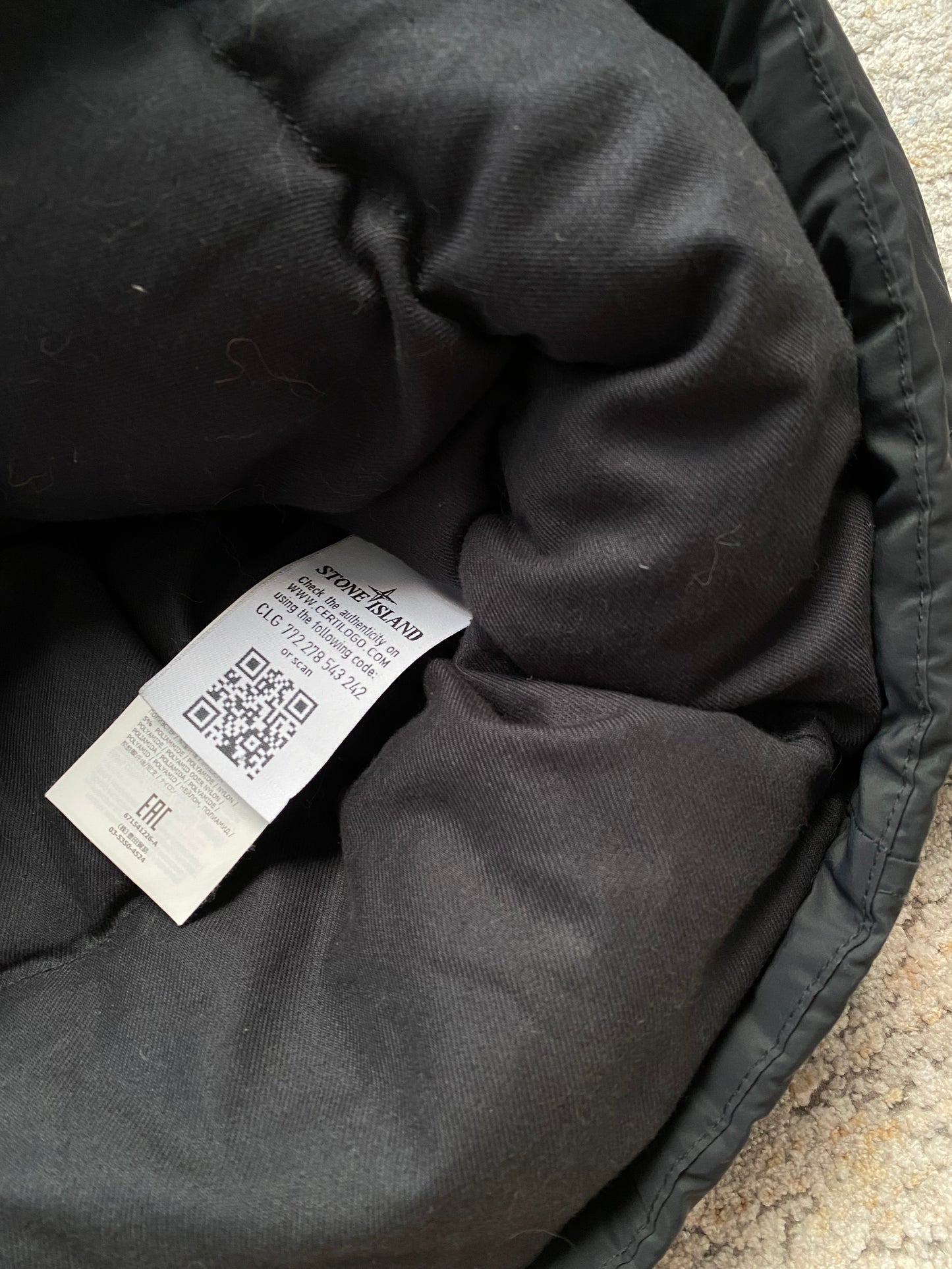 Stone Island Micro Reps Down Hooded Fur Parka Jacket (L)