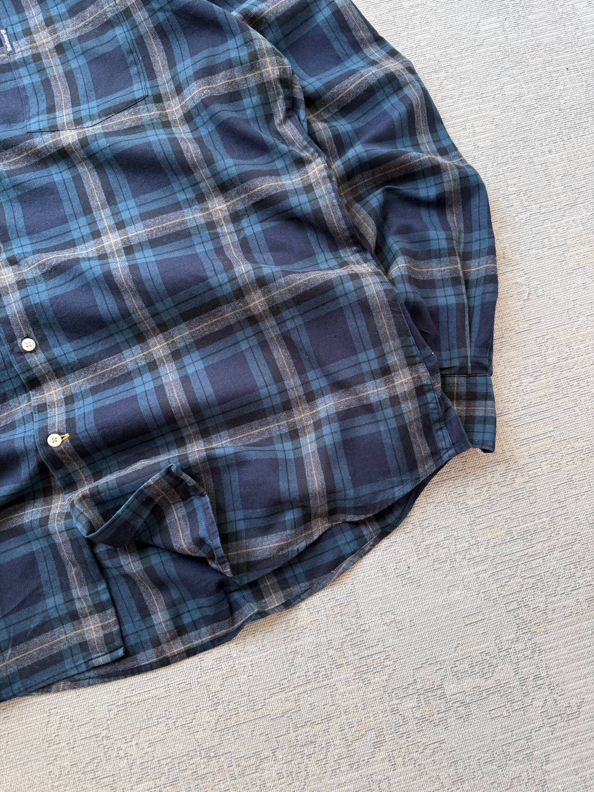 Barbour Tailored Fit Tartan Shirt – Navy / Blue (XL)