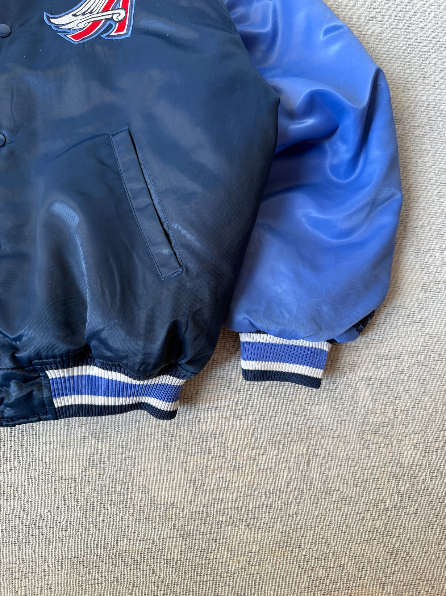 Vintage Anaheim Angels Satin Varsity Jacket – Authentic Diamond Collection (M)