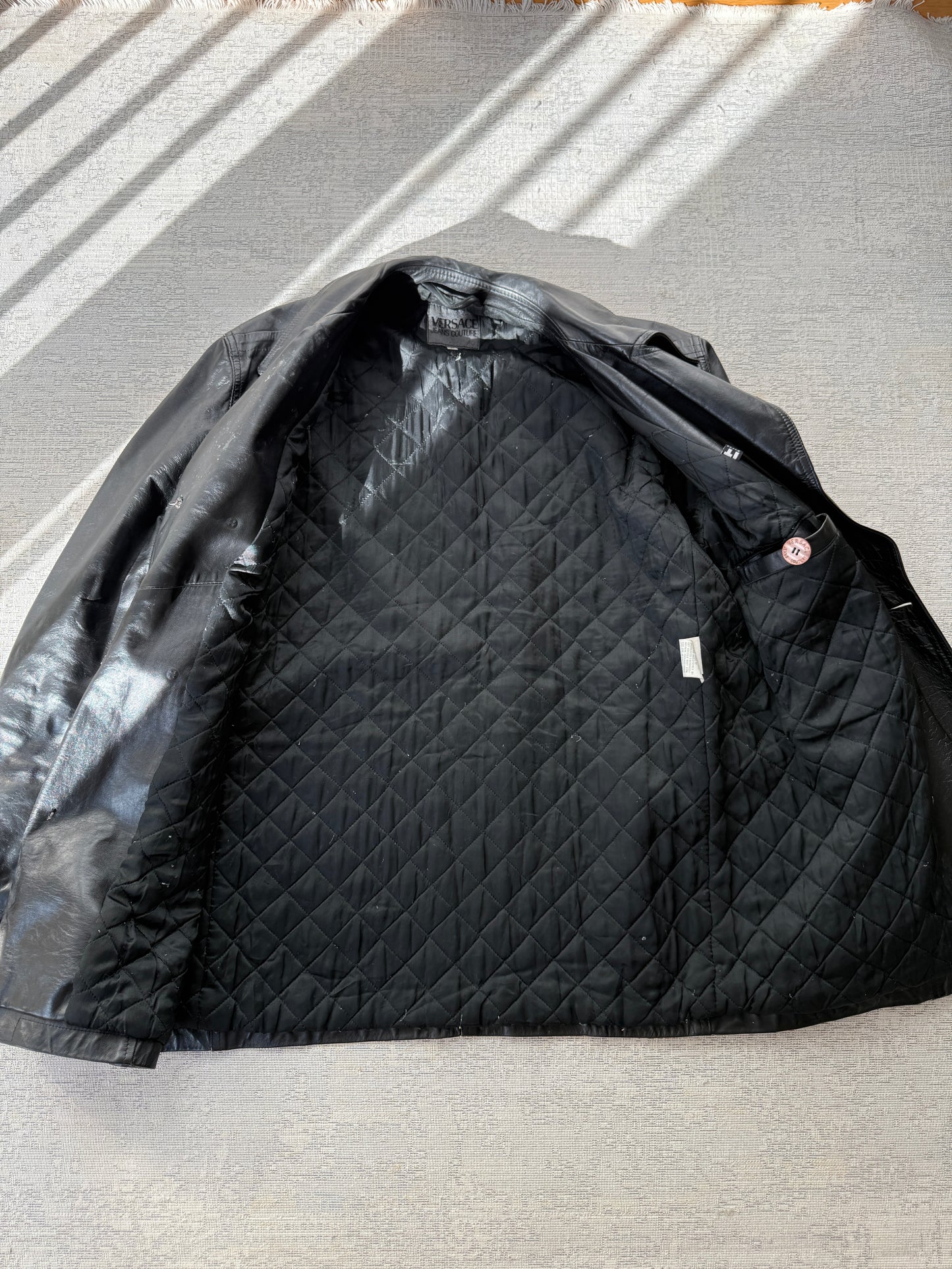 Versace Jeans Couture 90’s Style Leather Jacket (L)