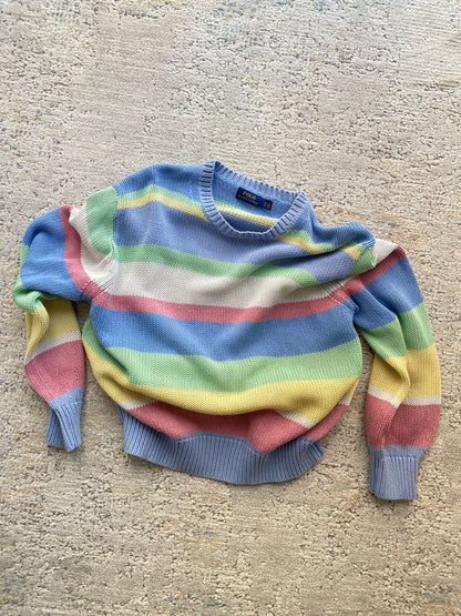 The Rainbow Ralph Lauren Striped Long-Sleeve Sweater
 (M)