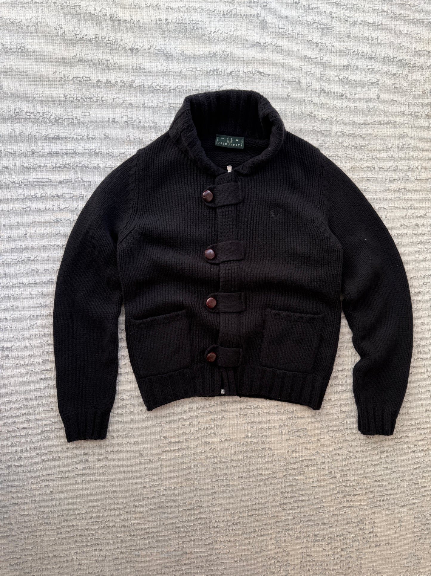 Fred Perry Vintage Wool Knit Cardigan (S)