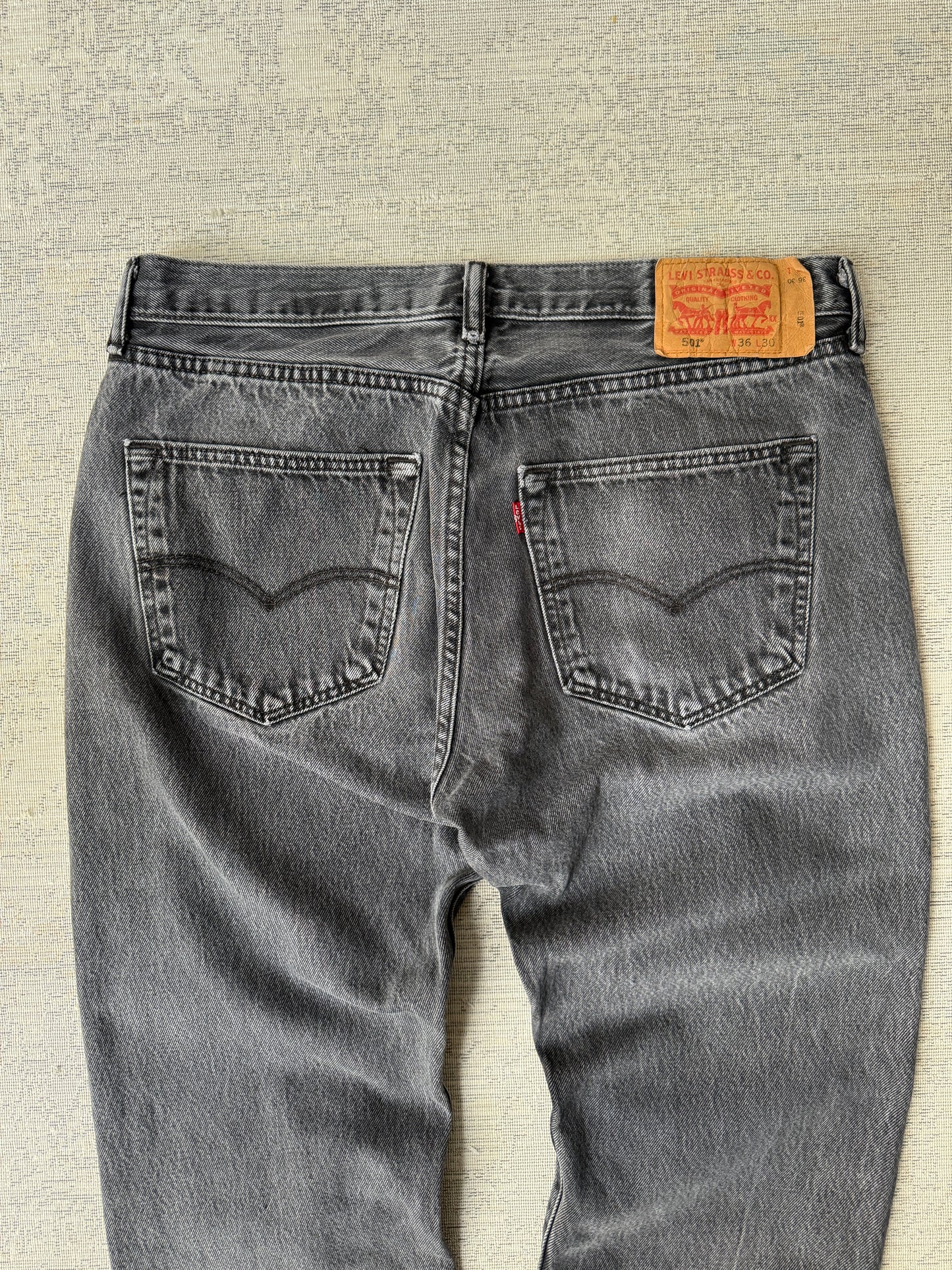 Levi’s 501 Faded Gray Jeans (W36 W30)