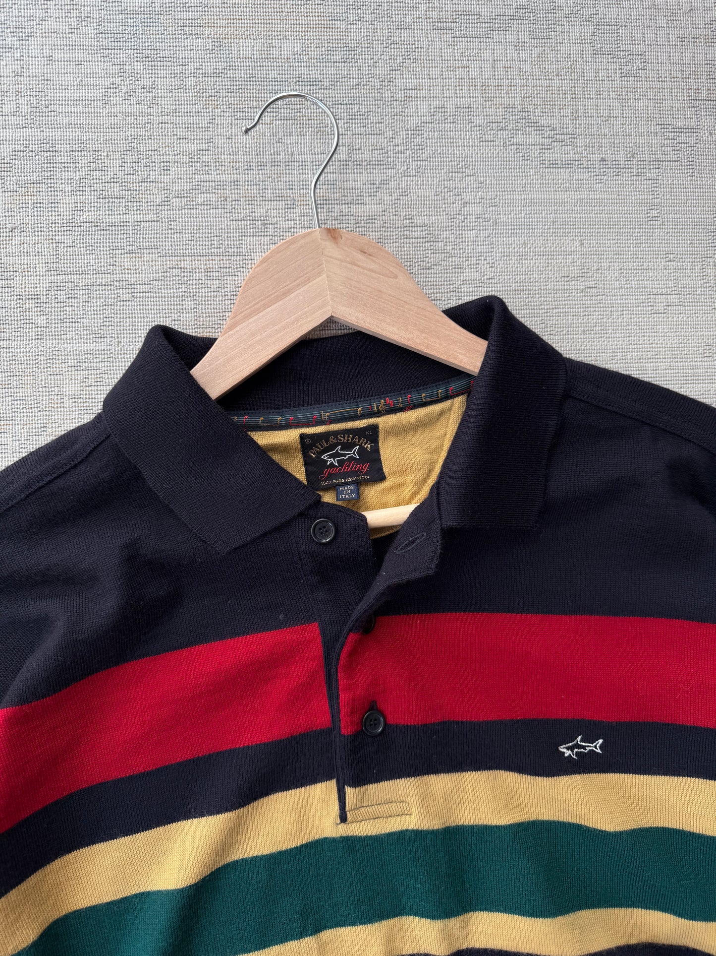 Paul Shark Striped Polo LS (XL)
