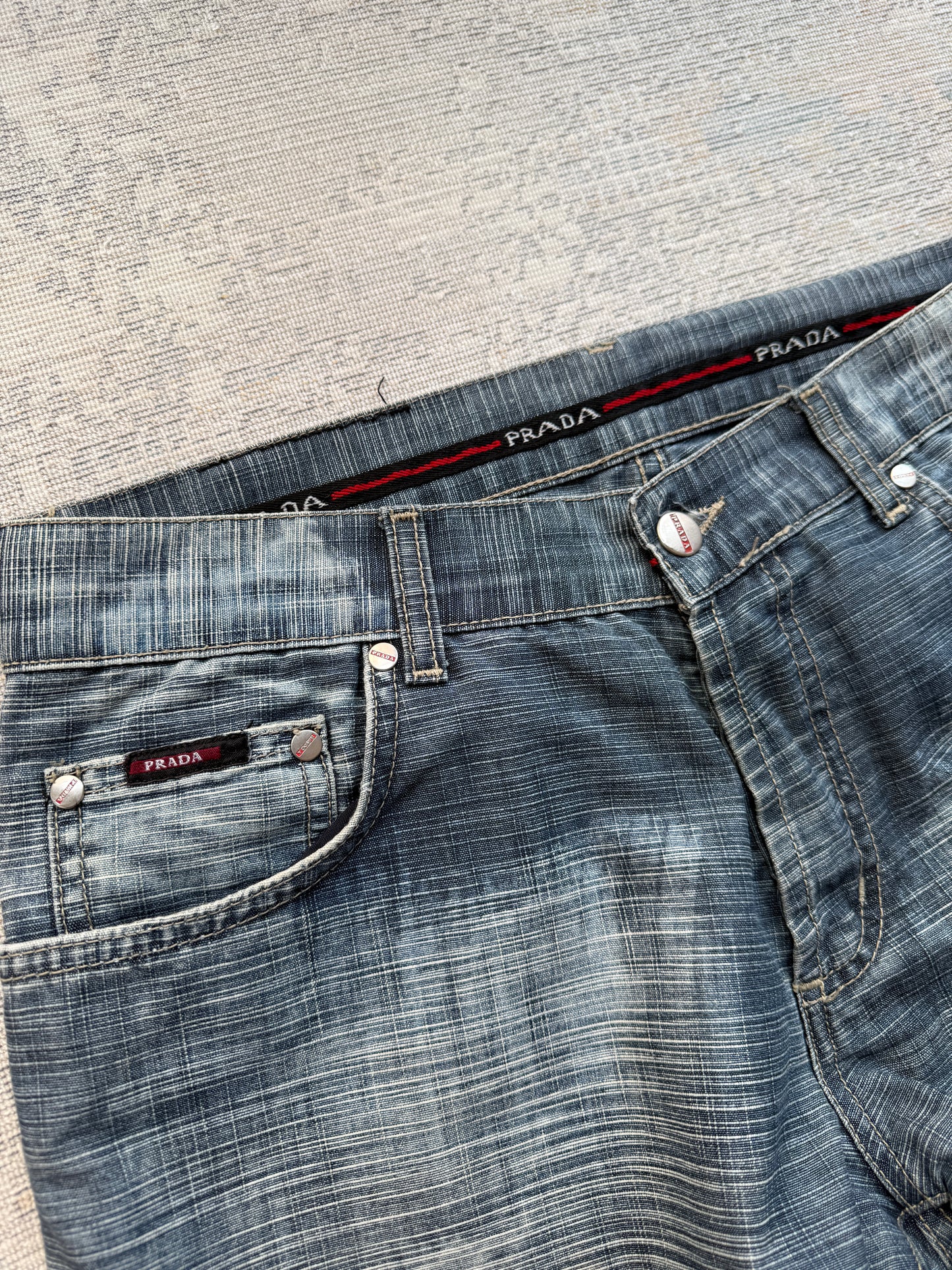 Prada Vintage Washed Denim Jeans (W32)