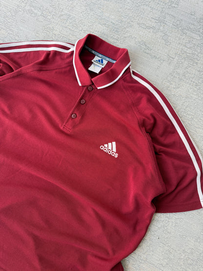 Adidas Vintage Burdungy Polo Tee (L)