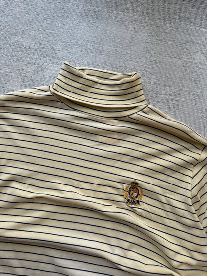 Vintage Polo Ralph Lauren Crest Striped Turtleneck (XL)