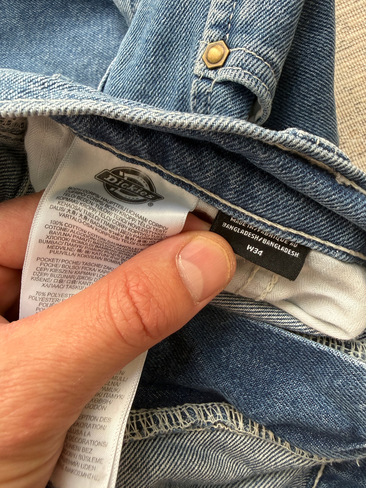 Dickies Denim Carpenter Jorts (W34)