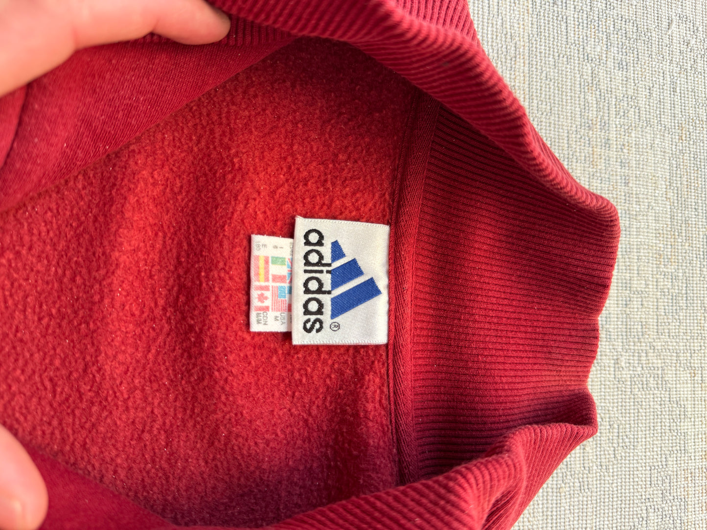 Adidas Vintage 1/4 Zip Fleece Sweater (M)
