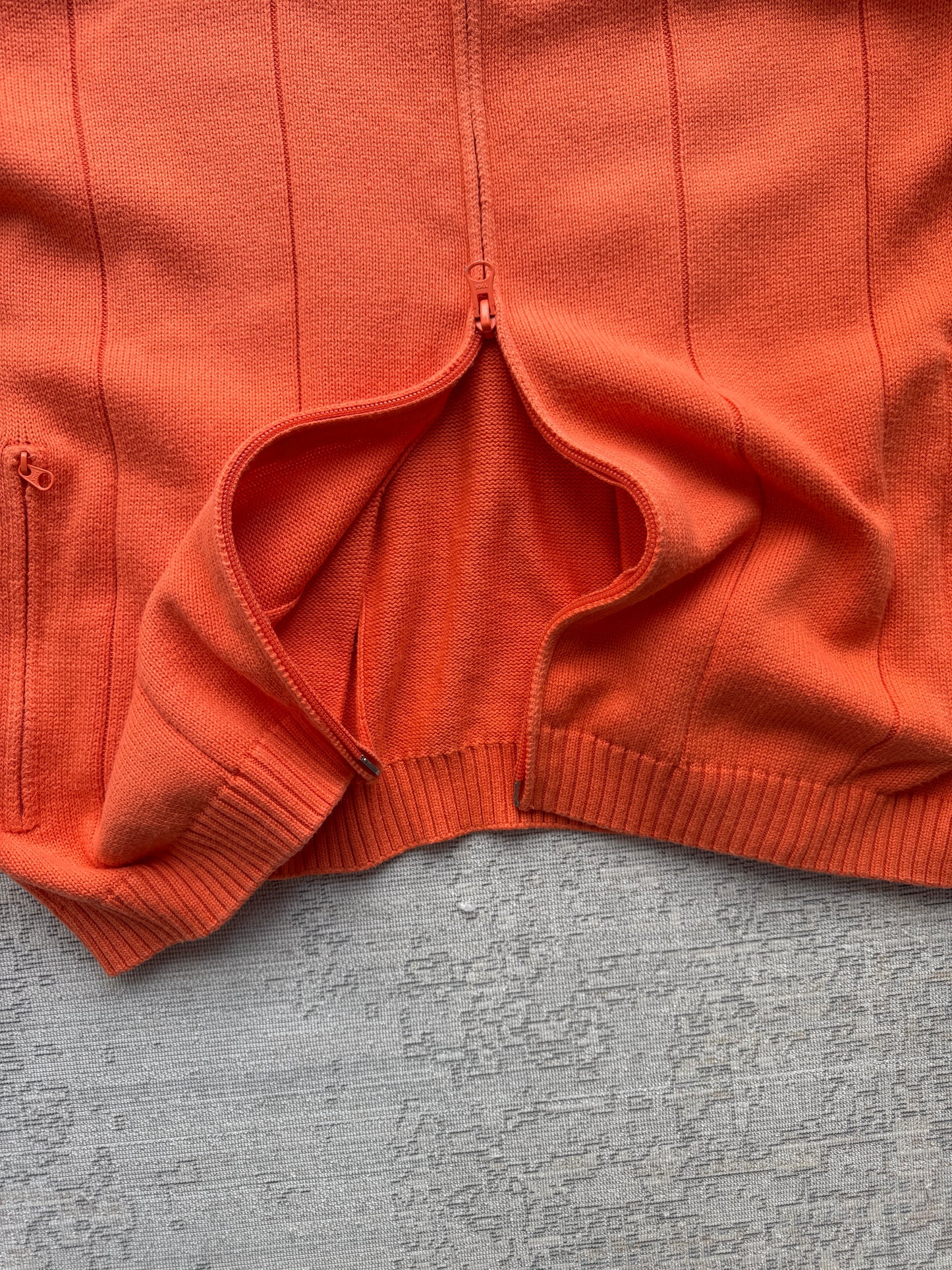 Lacoste High Neck Zip Knit Sweater (L)