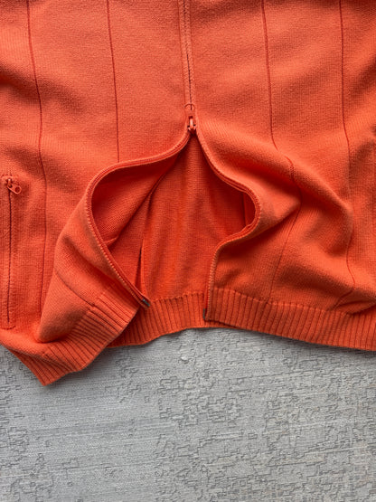 Lacoste High Neck Zip Knit Sweater (L)