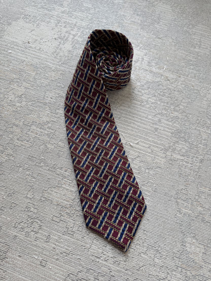 Vintage Givenchy Gentleman Geometric Silk Ti