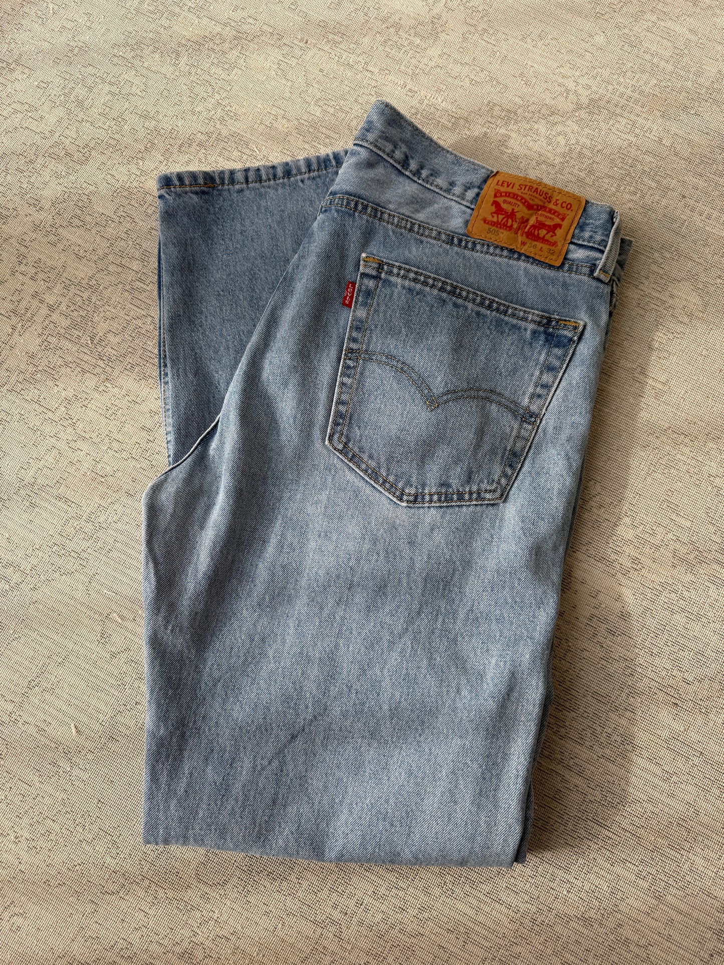 Levi’s 505 Washed Blue Jeans (W36 L32)