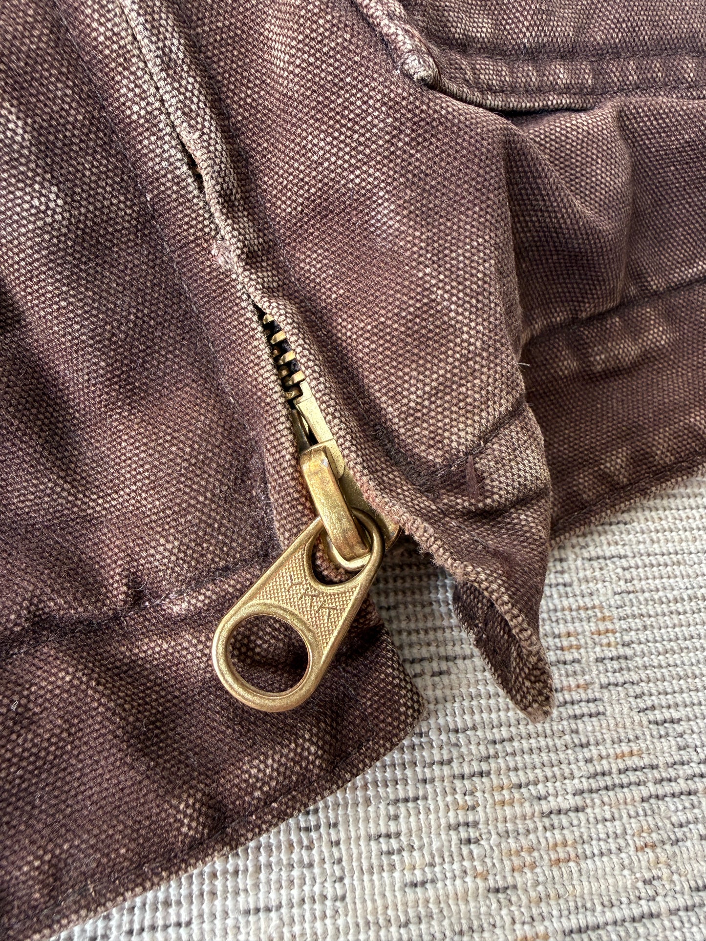 Carhartt Arctic Dark Brown Heavy Canvas Hooded Jacket (XL)