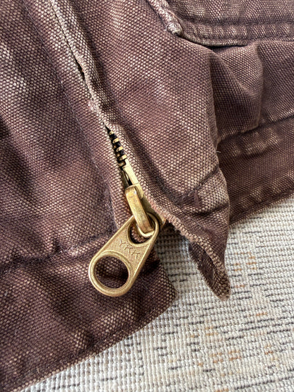 Carhartt Arctic Dark Brown Heavy Canvas Hooded Jacket (XL)