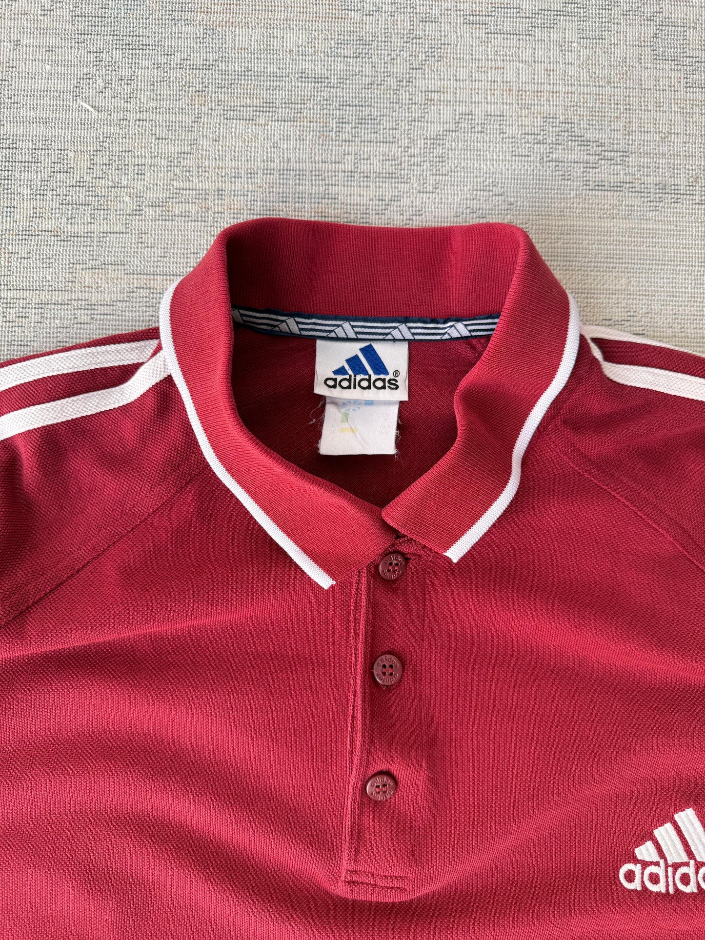 Adidas Vintage Burdungy Polo Tee (L)