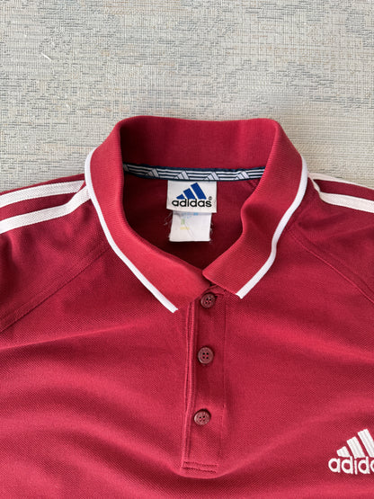 Adidas Vintage Burdungy Polo Tee (L)