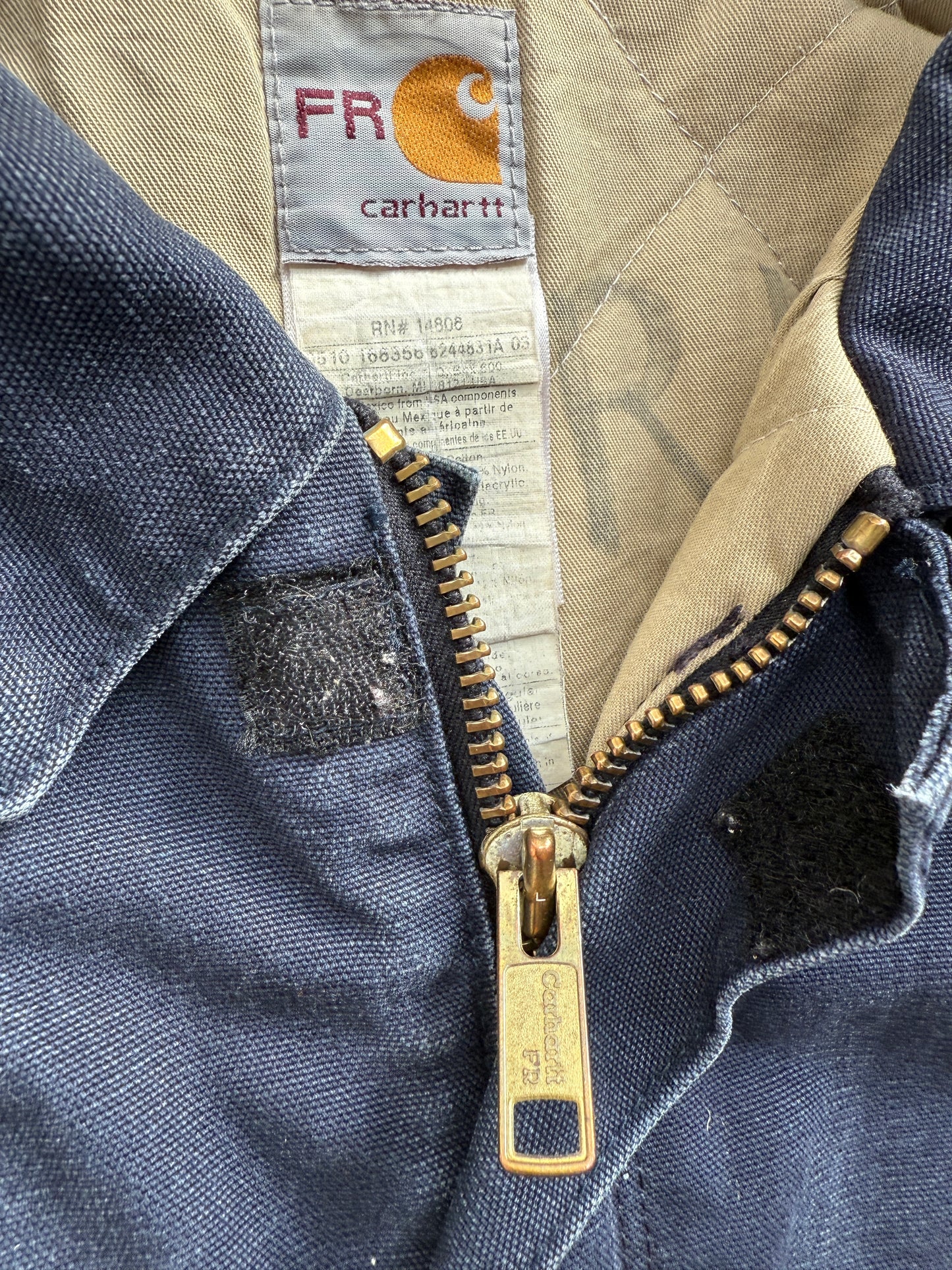 Carhartt FR Vintage Jacket in Marine Blue Made in US (XL)