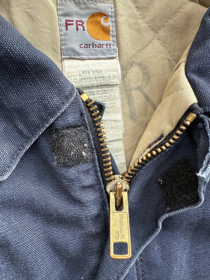Carhartt FR Vintage Jacket in Marine Blue Made in US (XL)