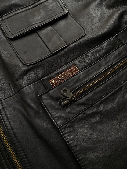 Malboro Vintage 90’s Leather Vest (XL)