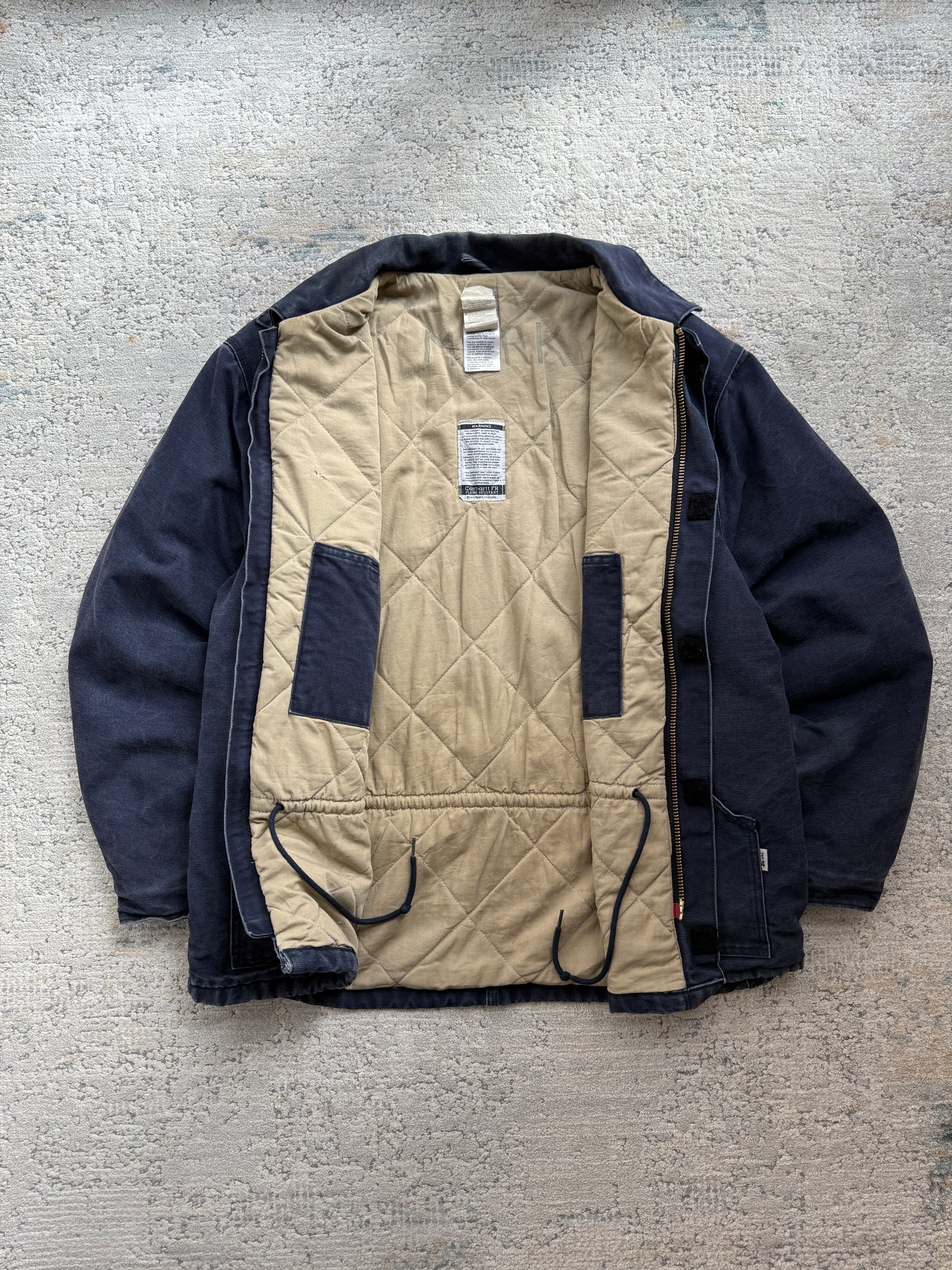 Carhartt FR Vintage Jacket in Marine Blue Made in US (XL)