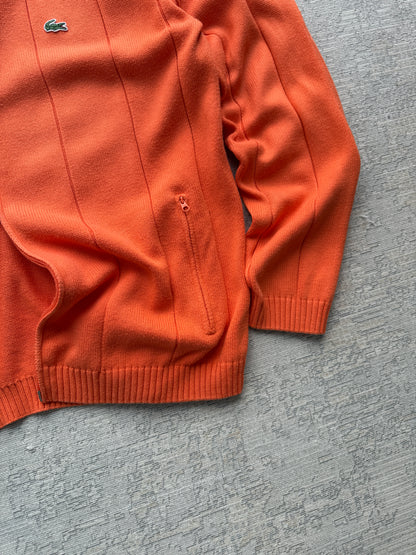 Lacoste High Neck Zip Knit Sweater (L)