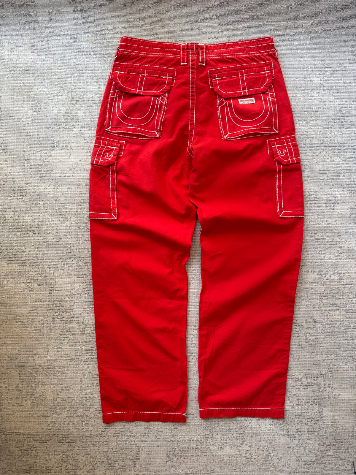 True Religion Y2K Contrast Stitch Cargo Pants (W30)