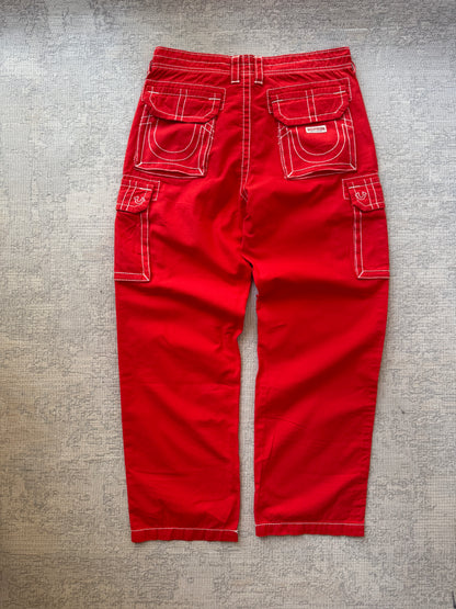 True Religion Y2K Contrast Stitch Cargo Pants (W30)