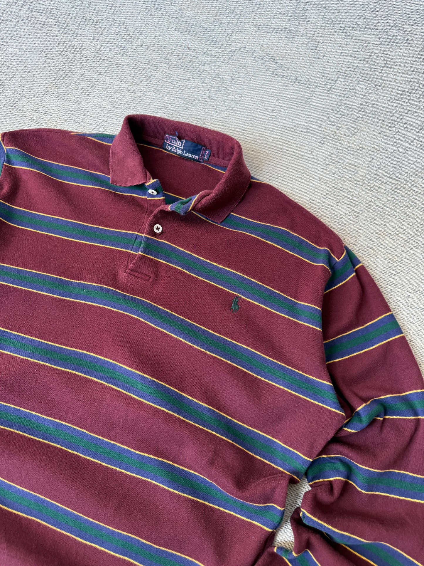 Ralph Lauren Stripe Longsleeve Polo (M)