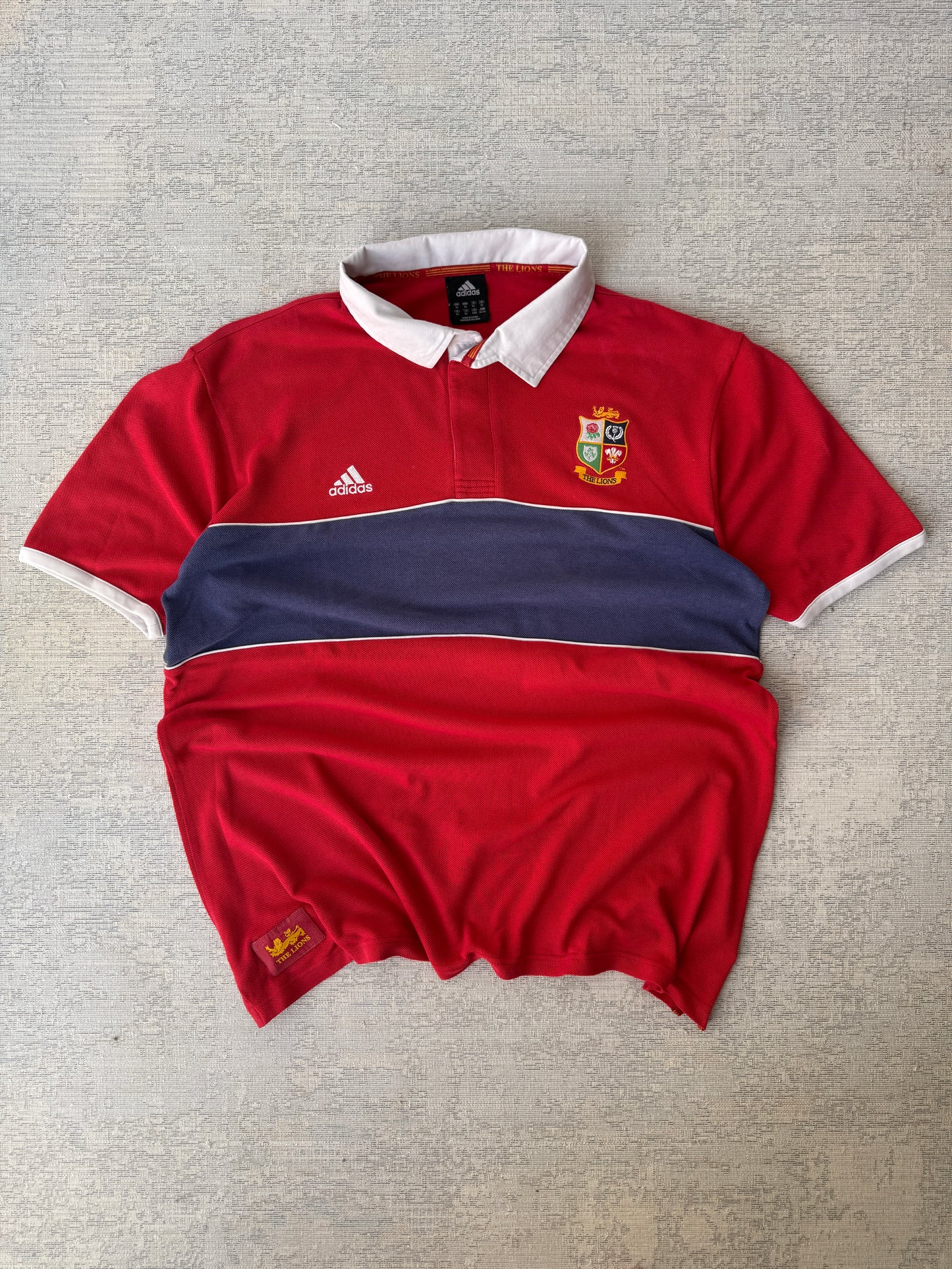 Adidas Vintage British & Irish Lions Rugby Polo Tee (XL)