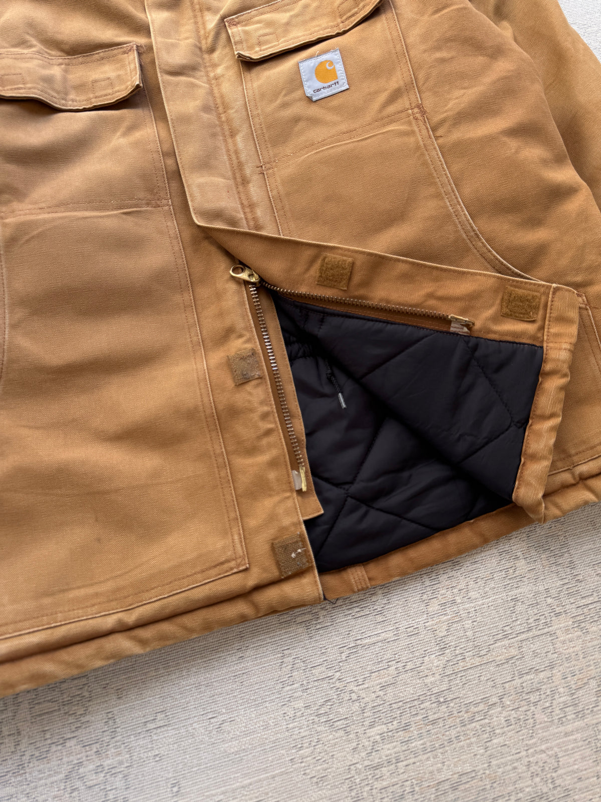 Vintage Carhartt Made in USA Quilted Chore Jacket – Carhartt Brown (XL)