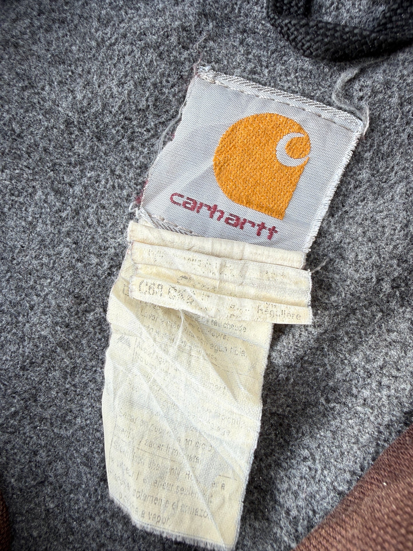 Carhartt Arctic Dark Brown Heavy Canvas Hooded Jacket (XL)